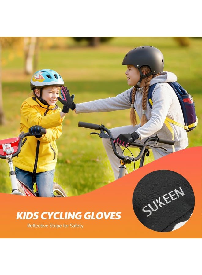 Sukeen Children's Softshell Winter Gloves Waterproof Warm Sports Gloves Children's Riding Gloves with Non-Slip Windproof Cycling Gloves Fleece Cycling Gloves Outdoor Sports for Boys Girls - Image 5