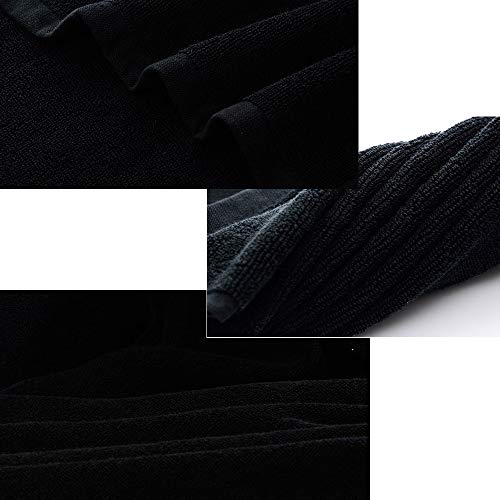 JININQ Premium Black Hand Towels 100% Cotton 700 GSM 14 x 29 inches (2-Pack) - Image 5