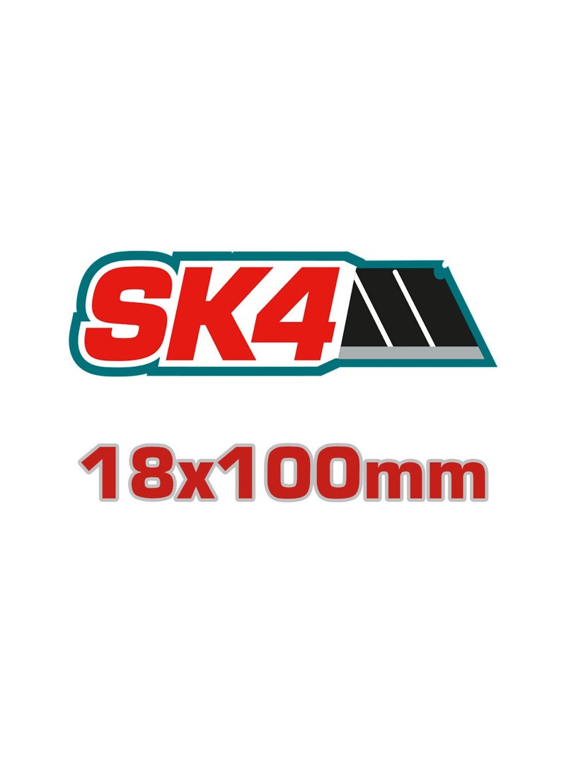 توتال سكين متعدد الاستخدام الاحترافي من توتال، بطول 167 مم، نصل SK4 قابل للكسر مزود بـ3 شفرات، عرض 18 مم - Image 3