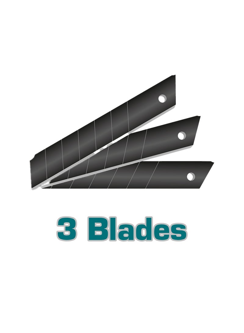 توتال سكين متعدد الاستخدام الاحترافي من توتال، بطول 167 مم، نصل SK4 قابل للكسر مزود بـ3 شفرات، عرض 18 مم - Image 4