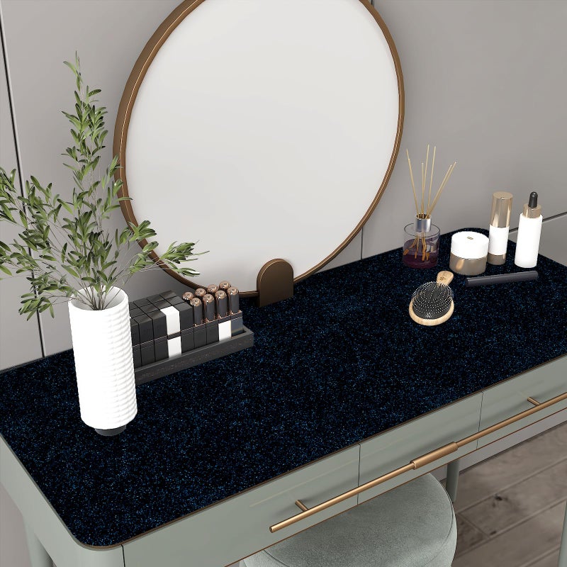 CHIHUT Black Blue Glitter Wallpaper Peel and Stick 15.7''x100'' Sparkle Glitter Contact Paper for Walls Self Adhesive Black Shiny Wallpaper Removable Fabric Wallpaper Decorative for Cabinets Crafts - Image 4