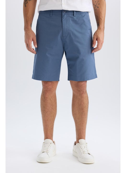 Man Regular Fit Gabardine Bermuda