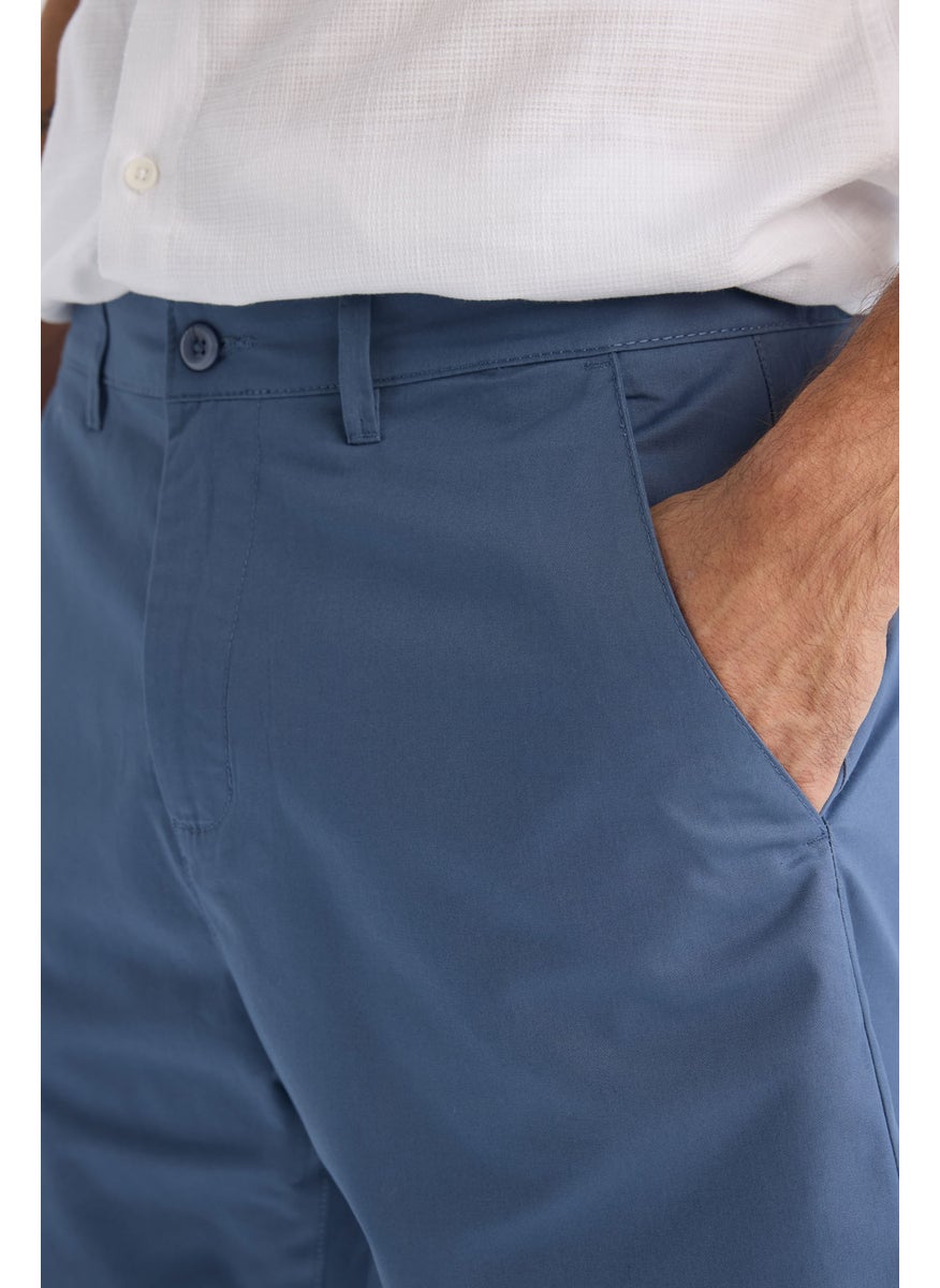 Man Regular Fit Gabardine Bermuda