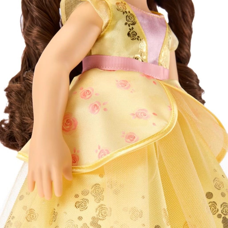 ديزني ستور DISNEY STORE Official Belle Once Upon a Story Doll - 16 Inch Disney Princess Toys Featuring Reflective Eyes with 3D Pupil and Iris, Detailed Costume, Hair Comb & Shoes - Comes in Display Box - Image 4