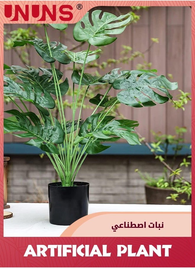 UNUNS Floor Faux Plants,30" Fake Plants,Fake Tropical Palm Tree With Greenery Leaves Stems,Indoor Tall For Home Office Living Room Decor  - Image 4