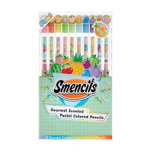 Scentco Pastel Colored Smencils - Patented Gourmet Scented Colored Pencils made from Recycled Newspapers, 10 Count, Gifts for Kids, School Supplies, Classroom Rewards - Image 2