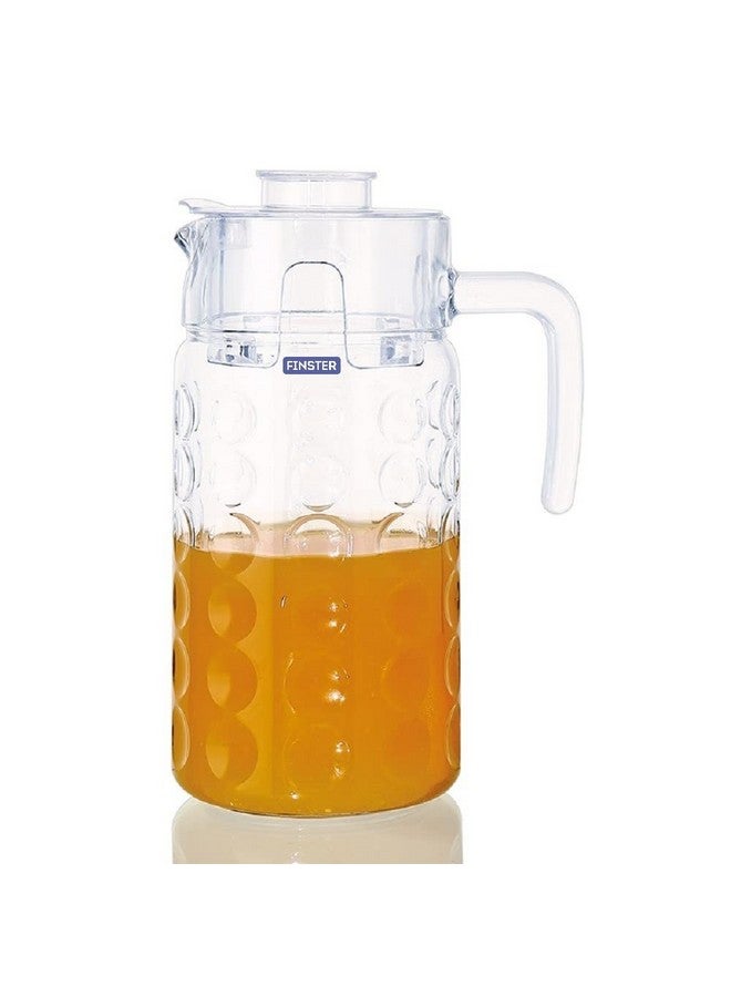 FINSTER Italian Premium Water Pitcher for Tableware Glass Jug Pitcher with Lid, 1800 ML - Iced Tea Pitcher Juice Jug, Hot Cold Water, Ice Tea, Wine, Milk and Juice Beverage Carafes - Image 3
