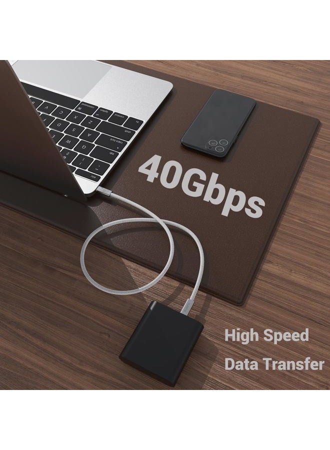 SUMPK 2FT USB 4 Cable, 240W Short C Cable Fast Charging, 40Gbps High Speed Data Transfer, 8K 60Hz Single and Dual 4K 60Hz Video Output Compatible with for iPhone 16/16 Pro/16 Plus/16 Pro Max - Image 3