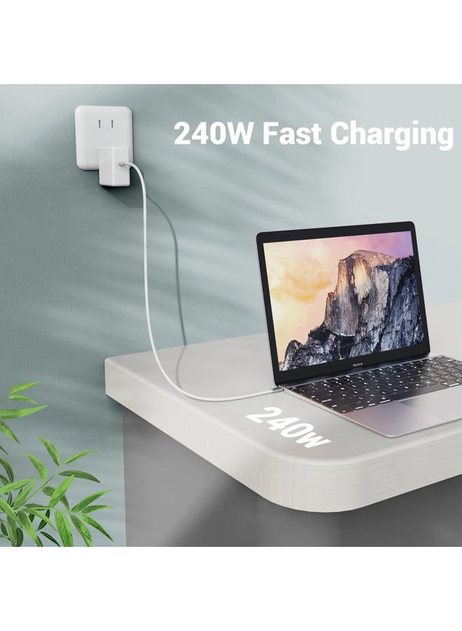 SUMPK 2FT USB 4 Cable, 240W Short C Cable Fast Charging, 40Gbps High Speed Data Transfer, 8K 60Hz Single and Dual 4K 60Hz Video Output Compatible with for iPhone 16/16 Pro/16 Plus/16 Pro Max - Image 2