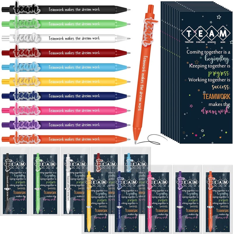 Geyoga 20 Sets Team Pens Appreciation Gifts Bulk Patient Access Week Gifts Team Building Appreciation Presents with Cards for Volunteer Coworker Teacher Staff Office Group Members - Image 1