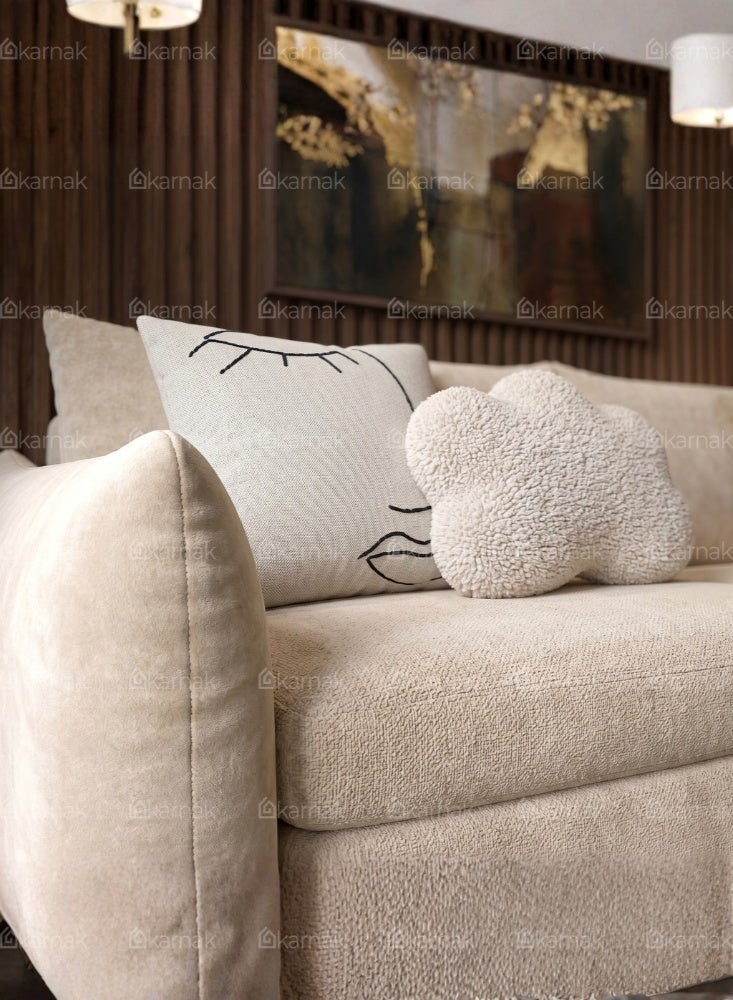 KARNAK Zerimo L Shape Sofa Bed with Storage Beige - Image 2
