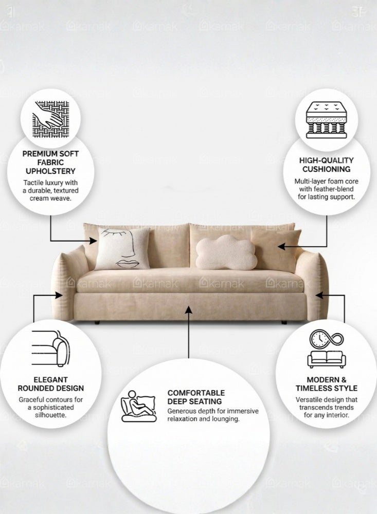 KARNAK Zerimo L Shape Sofa Bed with Storage Beige - Image 5