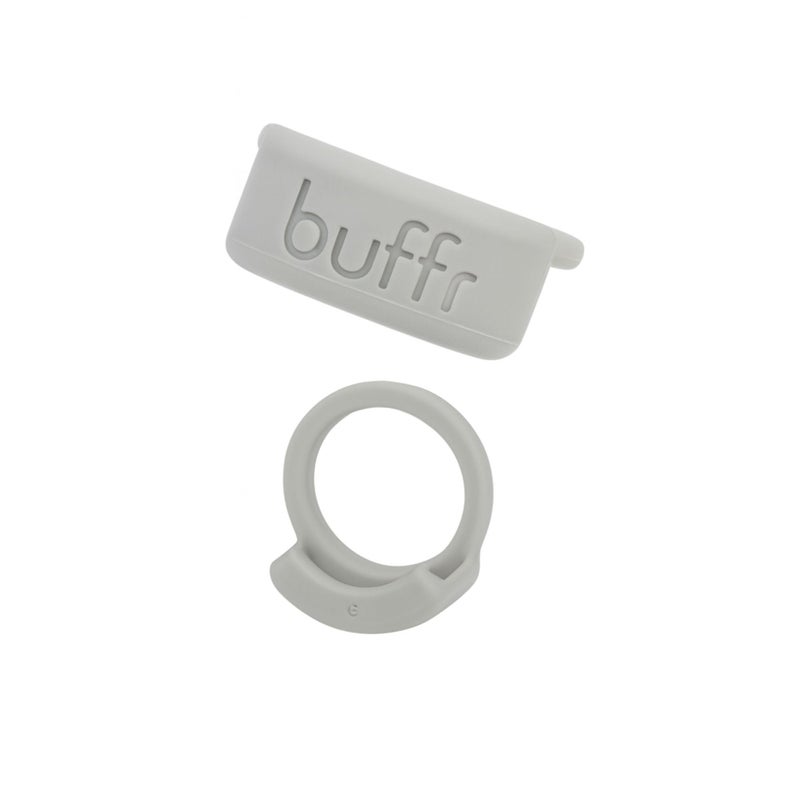 Buffr Smart Ring Protector â€“ Silicone Ring Guards Compatible with Oura, Ultrahuman, RingConn & More Bands â€“ Slim Fit, Sensor-Friendly Smart Ring Cover for Workout, Work & Daily Wear (Grey, Size 9) - Image 1