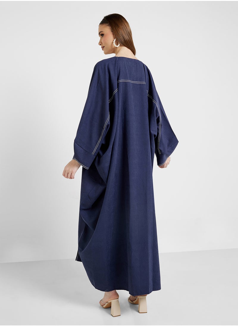 hayas closet Open Front Cape Sleeve Abaya  - Image 2