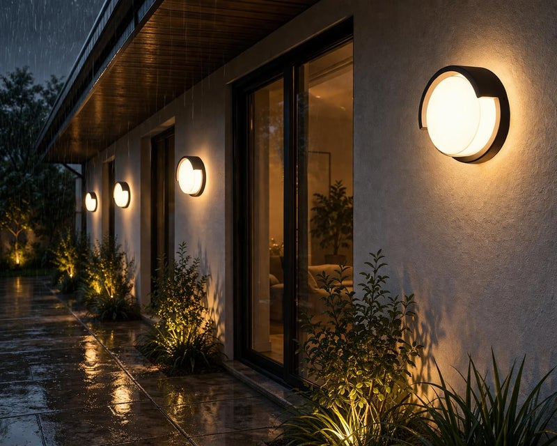 FILLISKA Acrylic LED Wall Light, 12 Watt, Indoor/Outdoor, Warm White, IP-65 Rated (Black Round-919) - Image 2