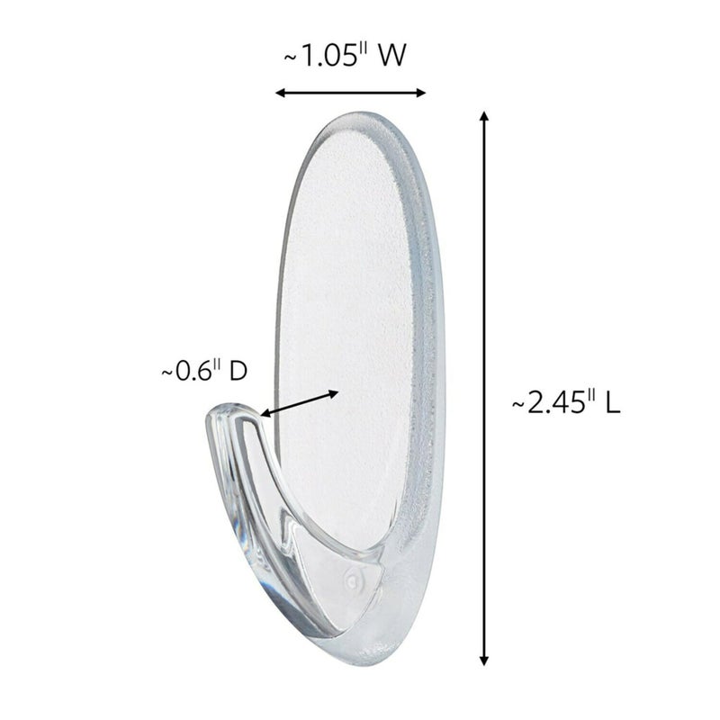 Command Command Outdoor Medium Clear Wall Hooks, 5 Hooks and 6 Command Strips, Damage Free Hanging Wall Hooks for Hanging Outdoor Wall Decor with Weather Resistant Strips, Holds up to 2 lb - Image 2