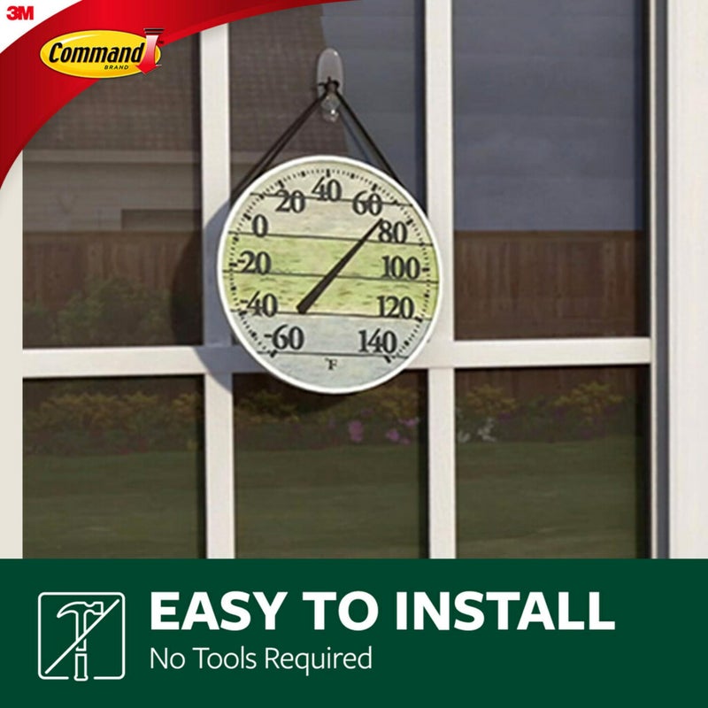 Command Command Outdoor Medium Clear Wall Hooks, 5 Hooks and 6 Command Strips, Damage Free Hanging Wall Hooks for Hanging Outdoor Wall Decor with Weather Resistant Strips, Holds up to 2 lb - Image 4