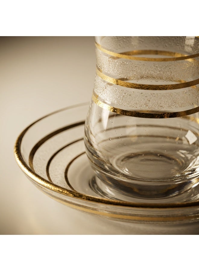 Acar Luxury Turkish Tea Glass Set with Elegant Gold Details – 6 Pieces | Made in Turkey - Image 5