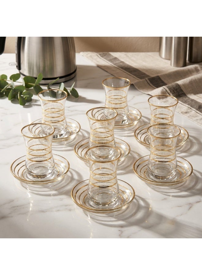 Acar Luxury Turkish Tea Glass Set with Elegant Gold Details – 6 Pieces | Made in Turkey - Image 2