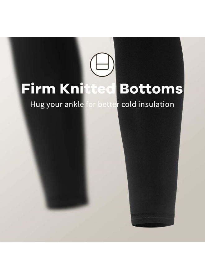 MANCYFIT Thermal Pants for Women Fleece Lined Leggings Underwear Soft Bottoms, Black, XL - Image 5