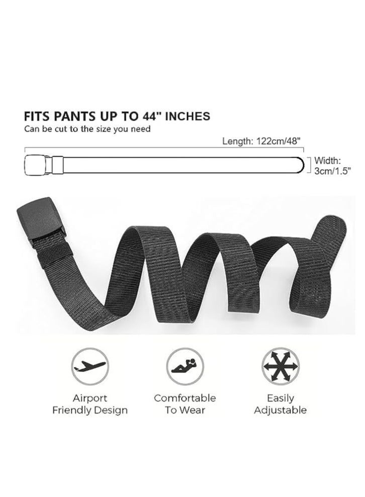 Tango Men's Nylon Tactical Belt - Webbing Canvas, Military Belt With Plastic Buckle - Adjustable Strap To Make Comfortable Fit. (Navy Navy) - Image 4