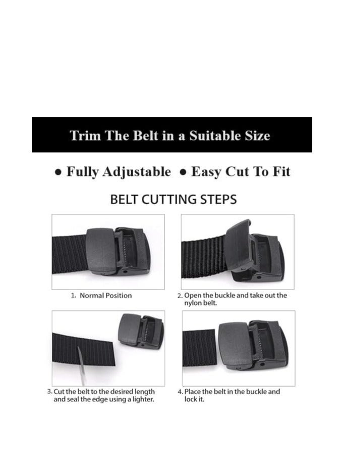 Tango Men's Nylon Tactical Belt - Webbing Canvas, Military Belt With Plastic Buckle - Adjustable Strap To Make Comfortable Fit. (Navy Navy) - Image 5