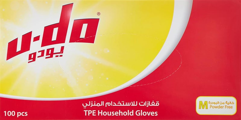 يو-دو قفازات U-Do القابلة للاستخدام مرة واحدة، 100 قطعة، مقاس متوسط، متعددة الألوان - Image 1