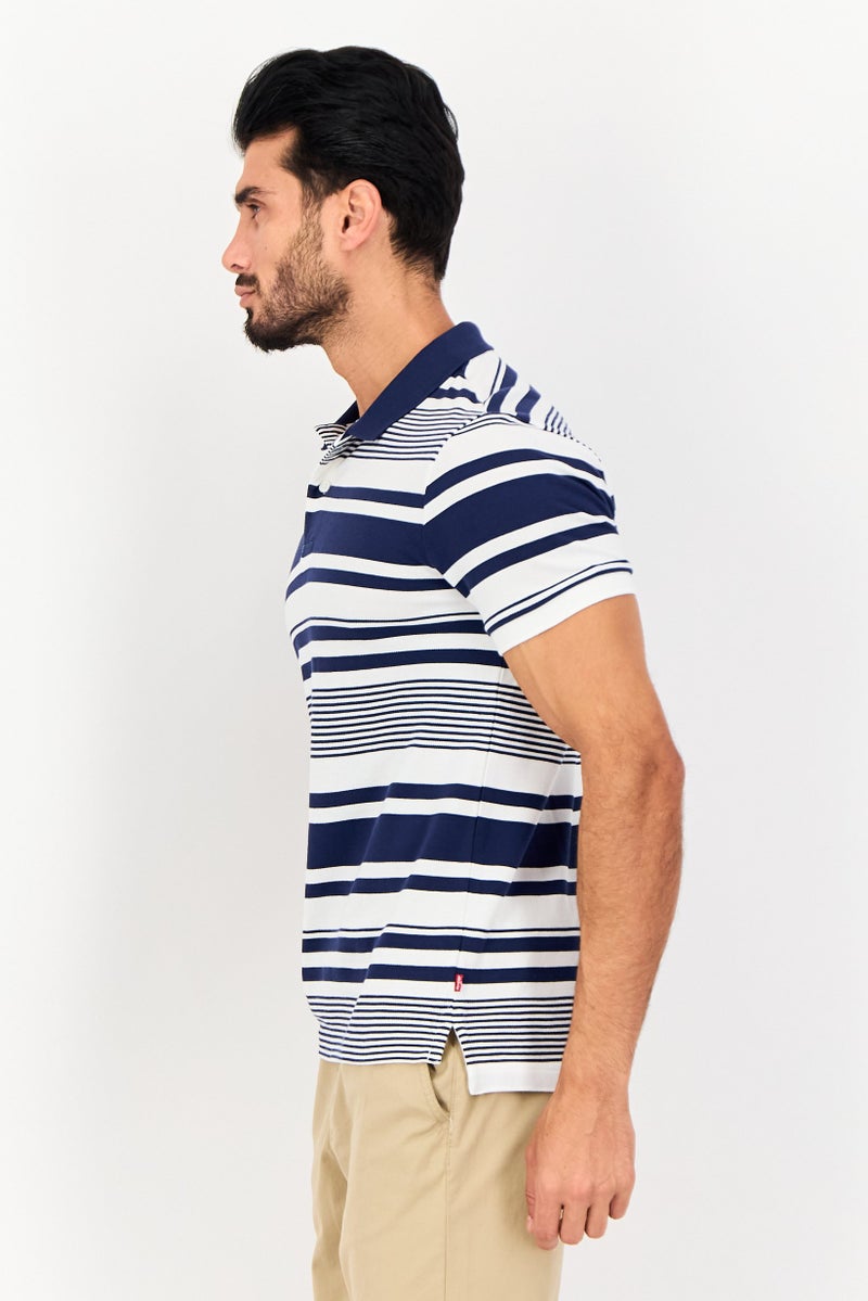 Levi's قميص بولو بأكمام قصيرة للرجال بتصميم عادي، مخطط، متعدد الألوان - Image 4