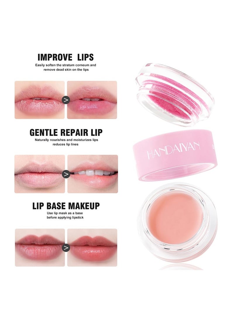 KASTWAVE Lip Scrub and Balm Set, Lip Care Kit, Lip Sleeping Mask Moisturizer and Lip Exfoliator Sugar Scrub, Overnight Lip Skin Treatment for Dry Chapped Cracked Peel Lips - Image 3