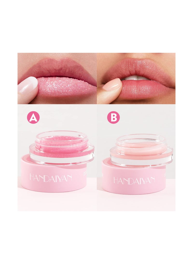 KASTWAVE Lip Scrub and Balm Set, Lip Care Kit, Lip Sleeping Mask Moisturizer and Lip Exfoliator Sugar Scrub, Overnight Lip Skin Treatment for Dry Chapped Cracked Peel Lips - Image 5