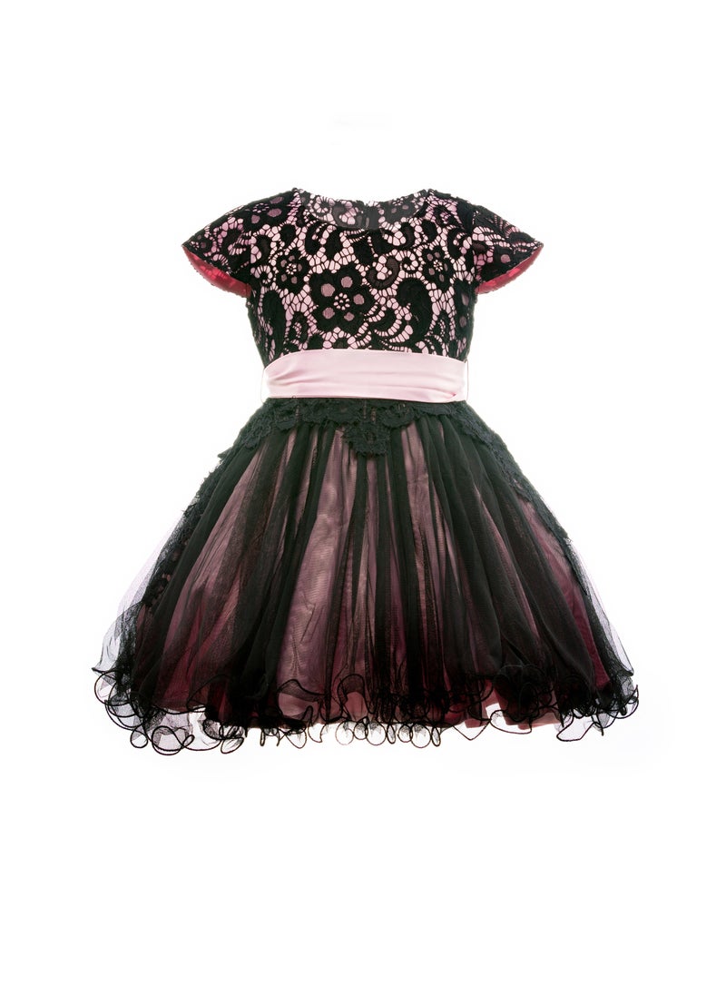 Queen BLACK GEPEAR Girls Party Dress, Princess Dress Party Wear Wedding Evening Formal Pageant Dance Gown for Birthday Kid Girls Elegant  - Image 2