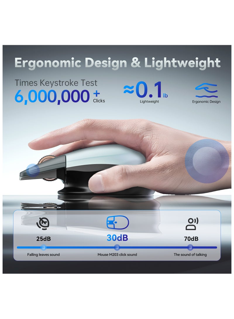 mblue Wireless Levitating Mouse – Ergonomic Design, Silent Click – Futuristic Gadget for Office & Gaming, M203 - Image 3