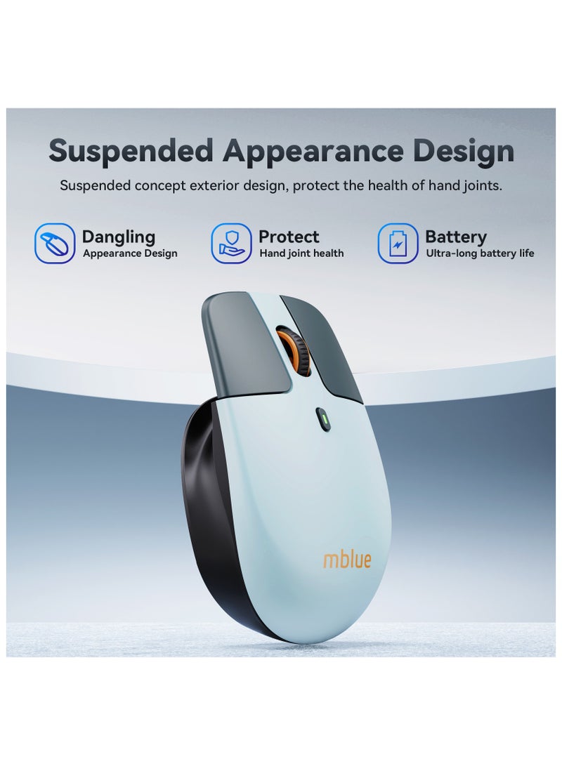 mblue Wireless Levitating Mouse – Ergonomic Design, Silent Click – Futuristic Gadget for Office & Gaming, M203 - Image 2