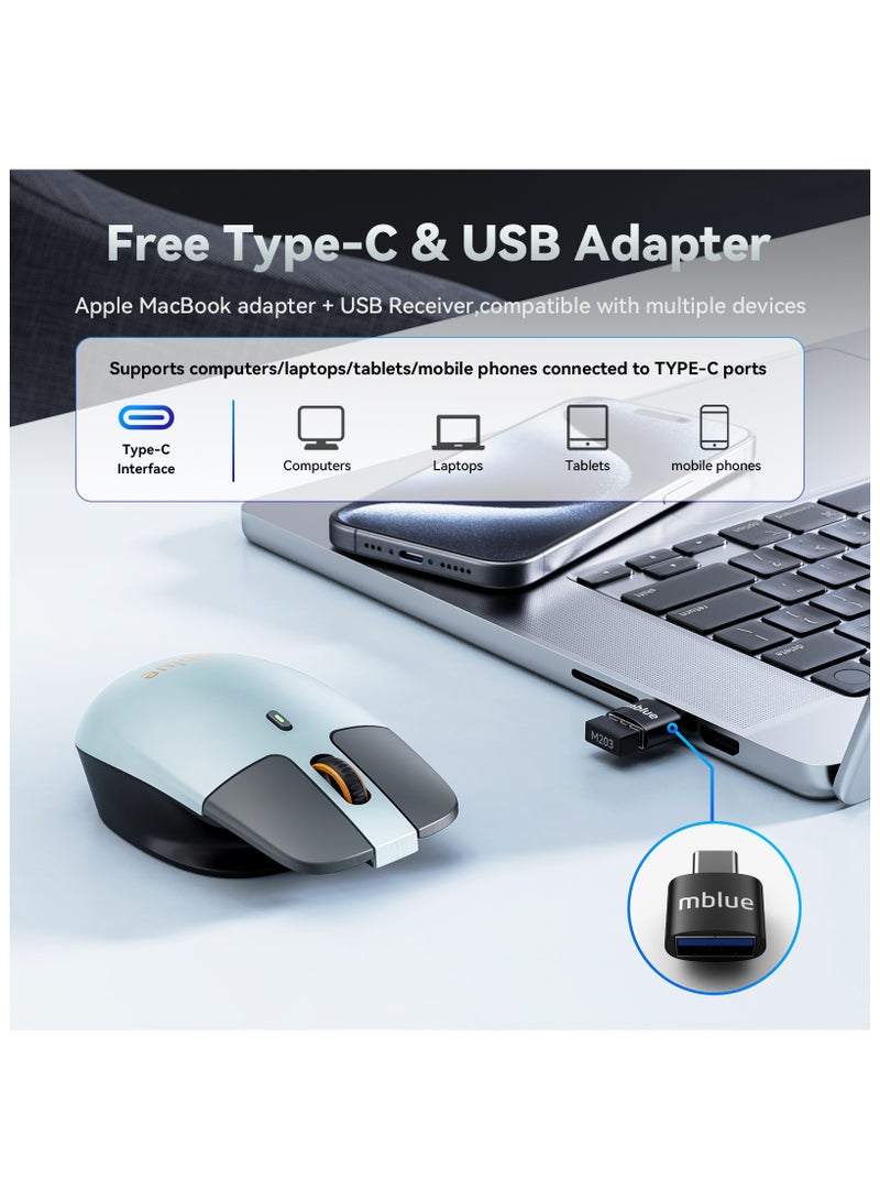 mblue Wireless Levitating Mouse – Ergonomic Design, Silent Click – Futuristic Gadget for Office & Gaming, M203 - Image 4