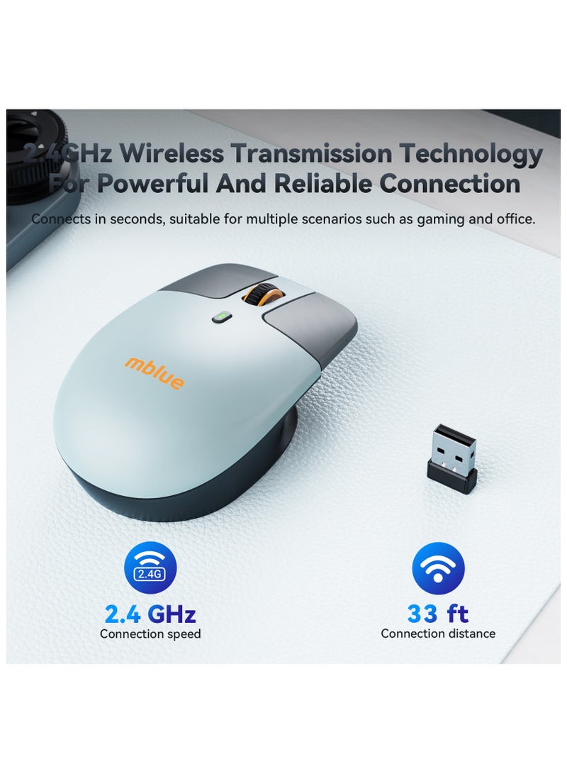 mblue Wireless Levitating Mouse – Ergonomic Design, Silent Click – Futuristic Gadget for Office & Gaming, M203 - Image 5