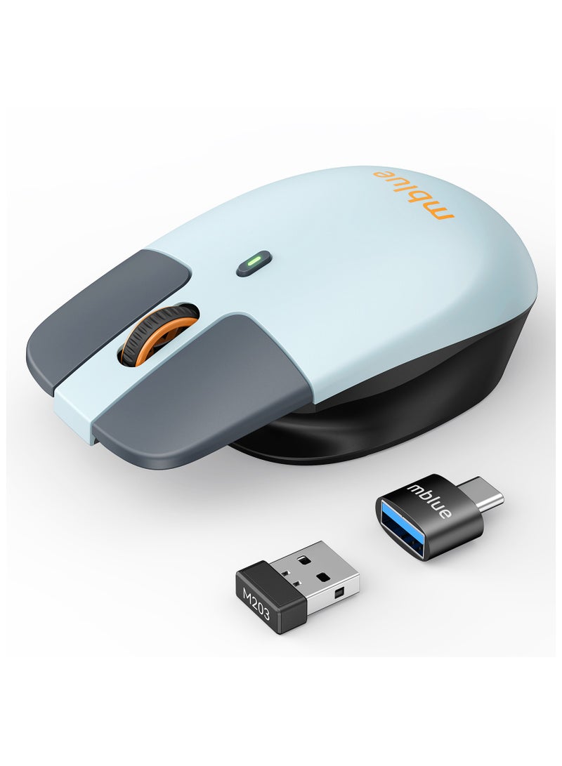 mblue Wireless Levitating Mouse – Ergonomic Design, Silent Click – Futuristic Gadget for Office & Gaming, M203 - Image 1