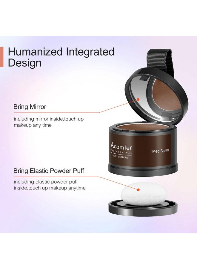 أكوملير بودرة تغطية جذور الشعر من أكوملر للشعر الخفيف، وتغطية الشعر الرمادي، والبقع الصلعاء - بني متوسط لظل خط الشعر وخط اللحية - Image 3