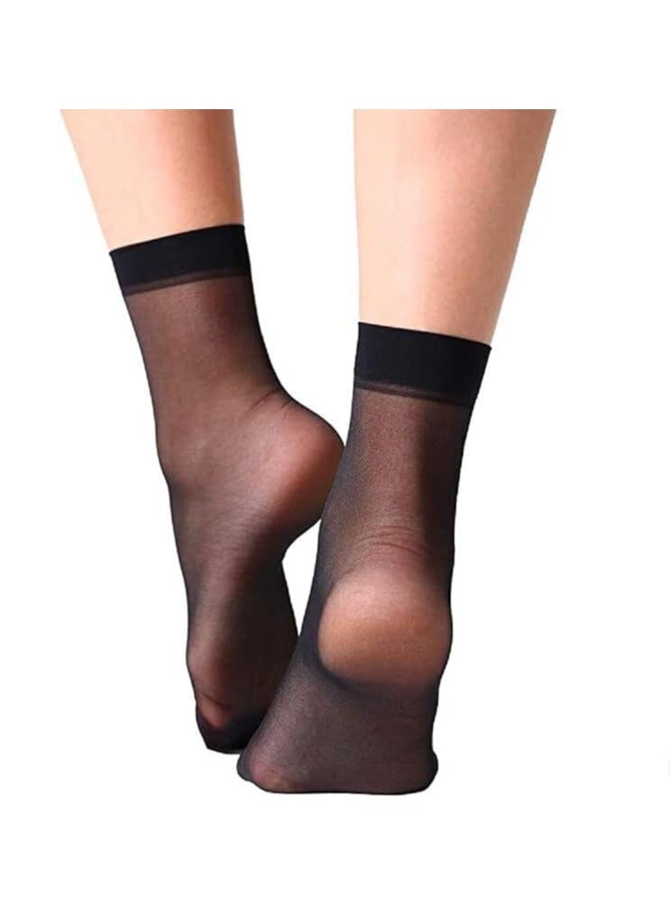 10 Pairs Women's Sheer Nylon Short Socks One Size Durable and practical, can be worn for long periods of time without losing elasticity or tangling - Image 3