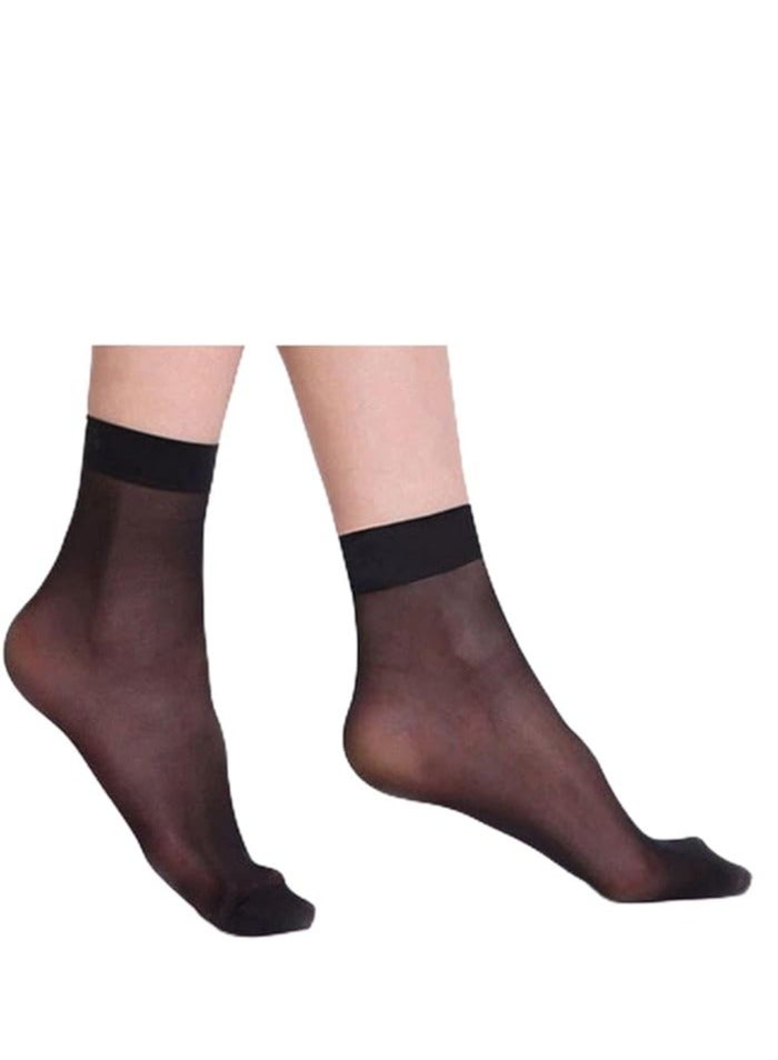 10 Pairs Women's Sheer Nylon Short Socks One Size Durable and practical, can be worn for long periods of time without losing elasticity or tangling - Image 2