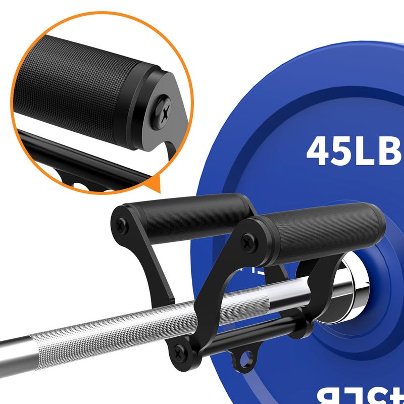 veimia V Bar T-Bar Row Landmine Handle Attachment for Barbell Bars, Solid Mine Double D Row Handle Grips with Non-Slip Rubber Grips, T-Row Attachment for Olympic Strength Training Bars - Image 3