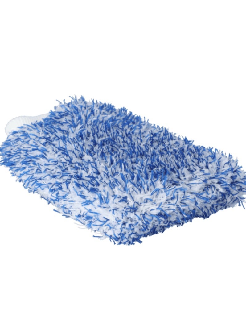 erorex Smart Microfiber Wash Mitt Blue and White 25 x 19cm - Image 4