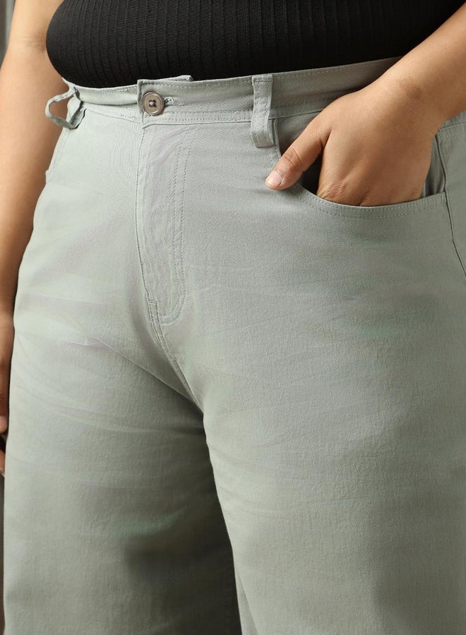 HIGH STAR High Star Plus Size High Rise Regular Fit Trousers - Image 4