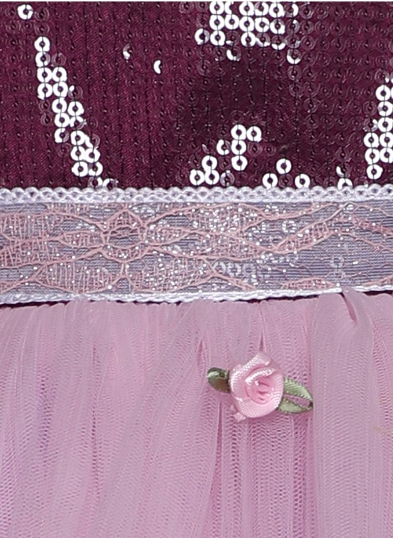 Many Frocks & Kids Sequin Embellished Midi Dress  - Image 3