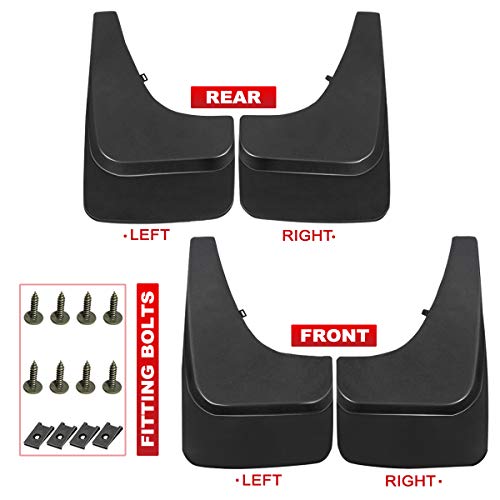 A-Premium Splash Guards Mud Flaps Mudflaps Replacement for Chevrolet Trailblazer 2002-2009 excluding LT Models Front and Rear 4-PC Set - Image 2