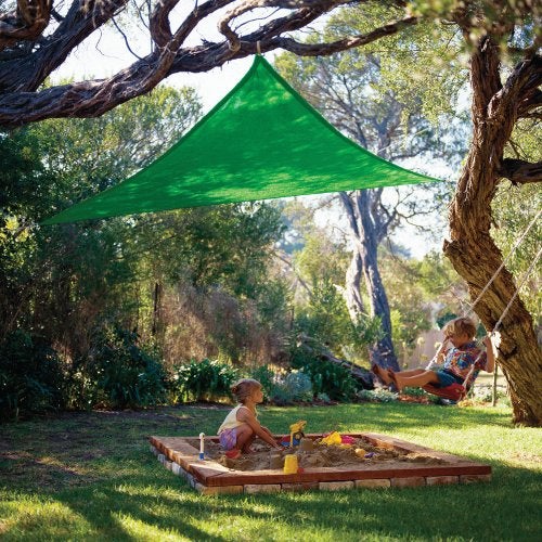 Coolaroo Shade Sail, Triangle Party Sail , (9'10"), Green - Image 1