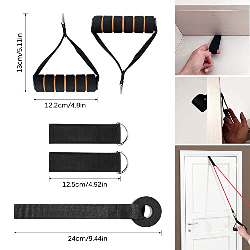 Uten Resistance Bands Set 12pcs, 100lbs Elastic Exercise Bands with Door Anchor, Handles, Ankle Straps and Carry Bag, Indoor Outdoor Fitness, Shape Body, Full Body Workout - Image 3