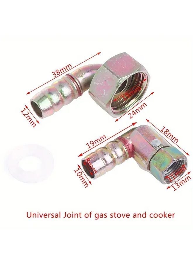 Universal Joint Gas Cooker Hose Connection Four Part Internal Thread Intake Elbow Model A - Image 2