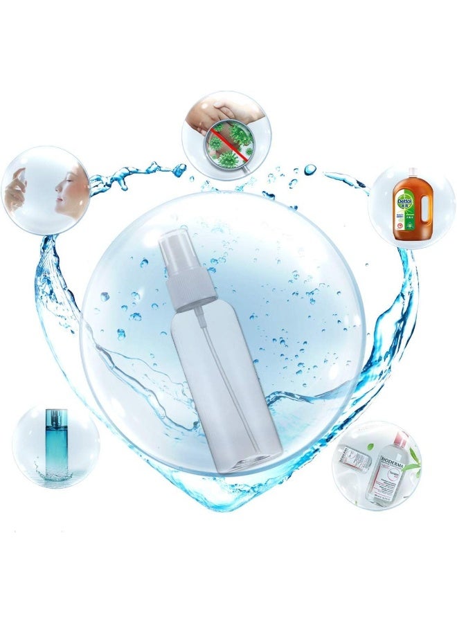 GJT 2Oz/50Ml Plastic Spray Bottles Plastic Spray Clear Empty Fine Mist Plastic Mini Travel Bottle Set Bottles Refillable Liquid Containers 6 Pack  - Image 4