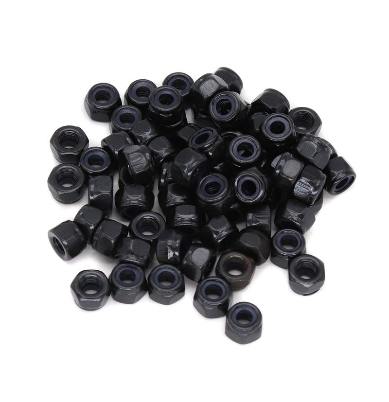 cSeao 100pcs Black M5 X 0.8MM Nylon Lock Nuts Inserted Hex Self Clinching Lock Nuts - Image 1