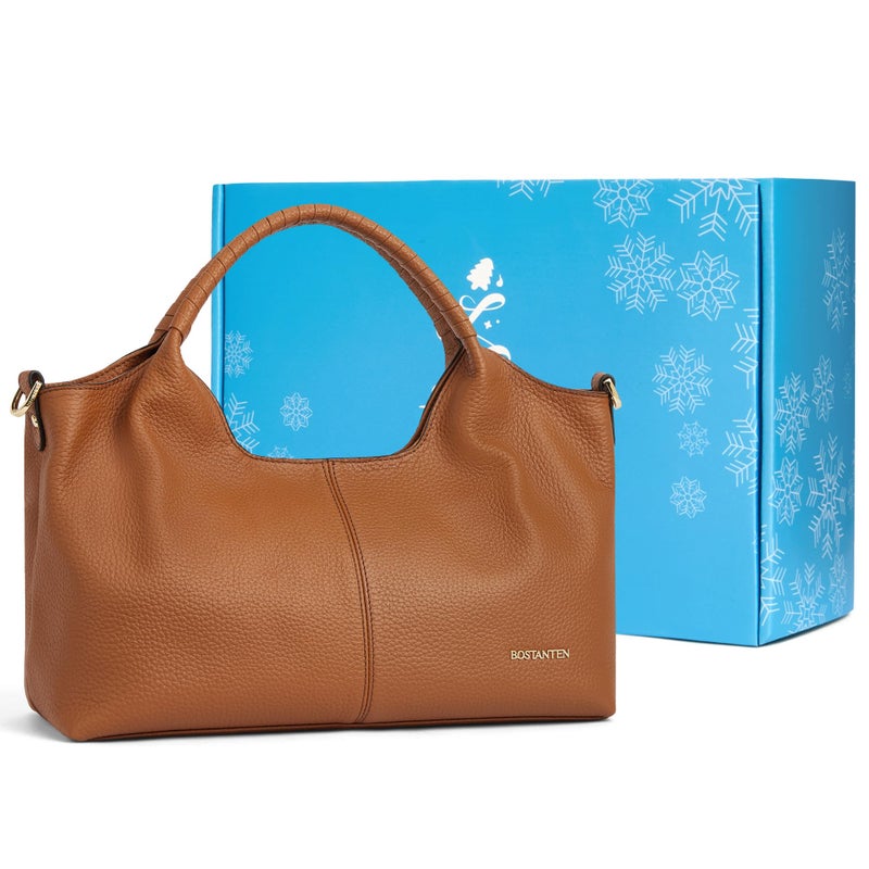 BOSTANTEN Purses for Women Designer Handbags Crossbody Shoulder Top Handle Satchel Bags Gift Box Packaging Brown - Image 1